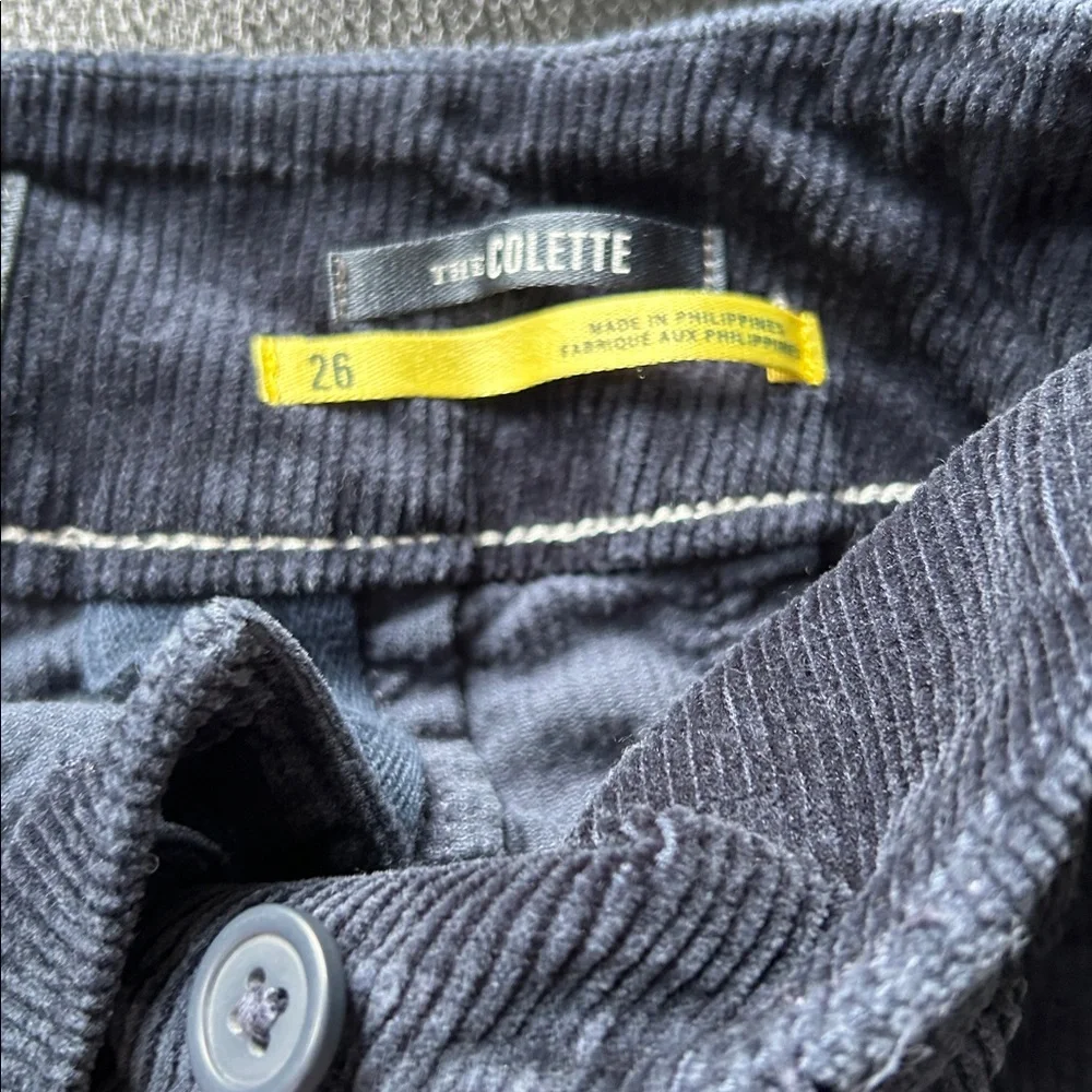 Maeve Corduroy Navy Wide-Leg Pants - Picture 10 of 12